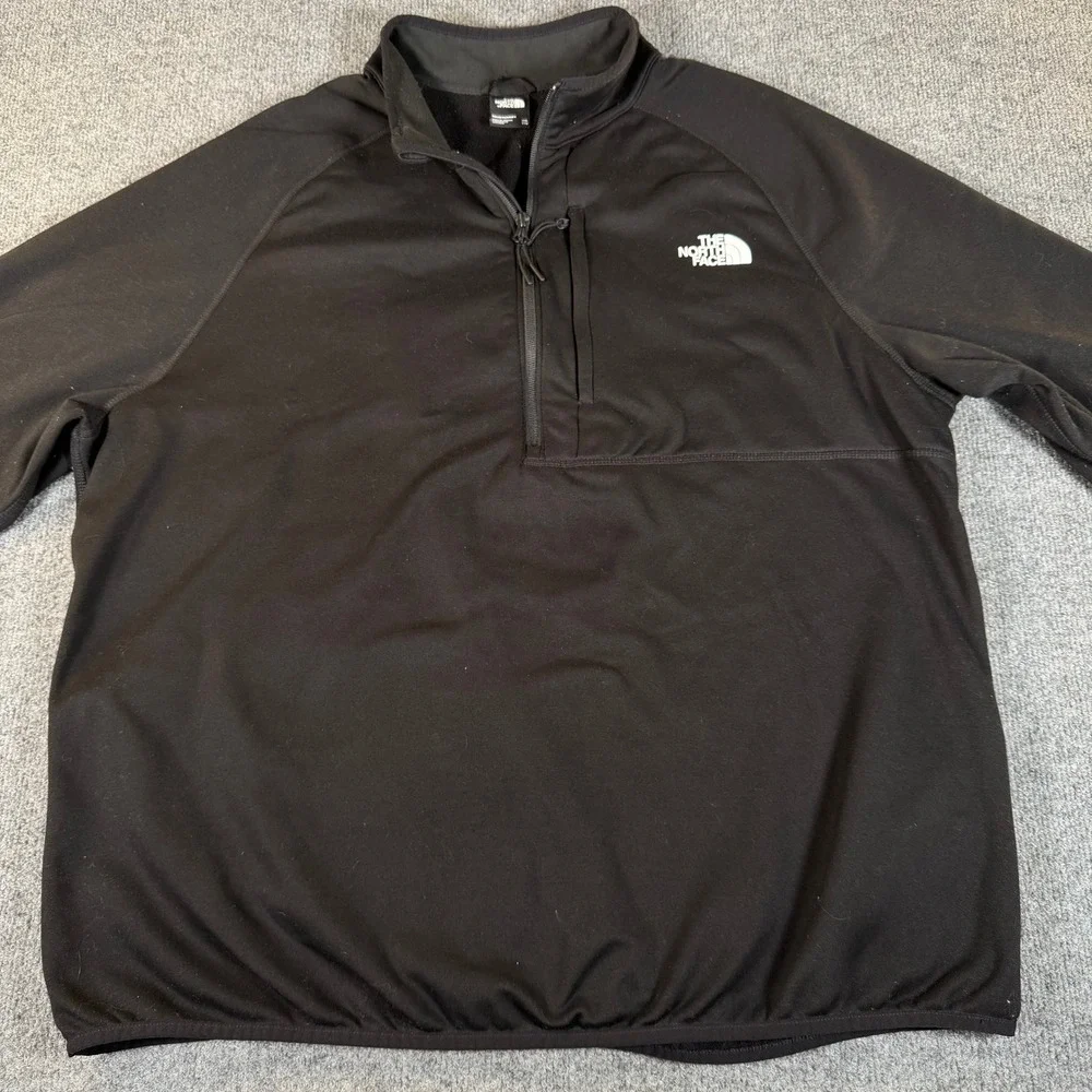 The North Face Canyonlands 1/2 Zip Fleece Pullover Black NF0A5G9W Mens XXL #3799